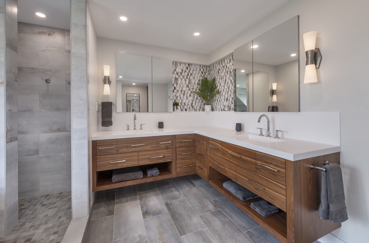 After: Double Vanity Renovation