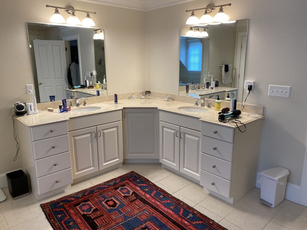 Before: Double Vanity Renovation